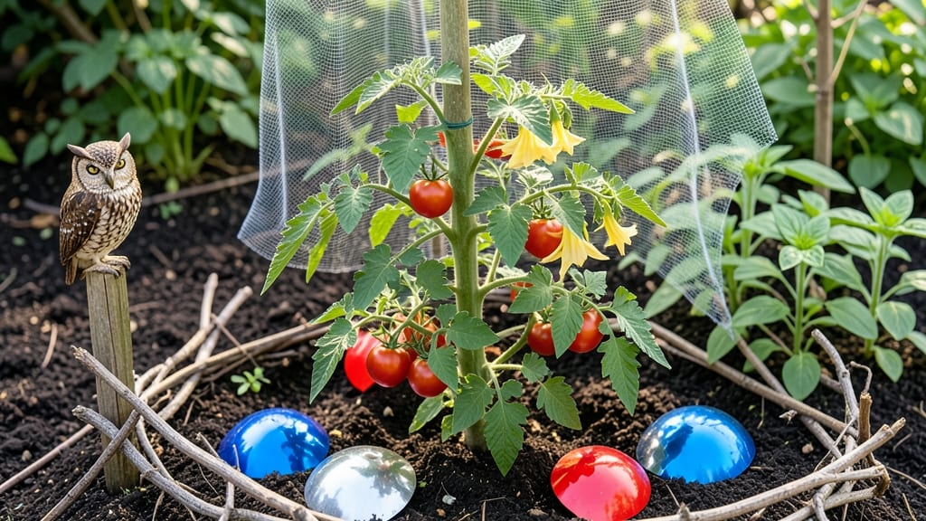 How to Keep Birds Off Tomatoes: Row Covers and Copper Tape Combo