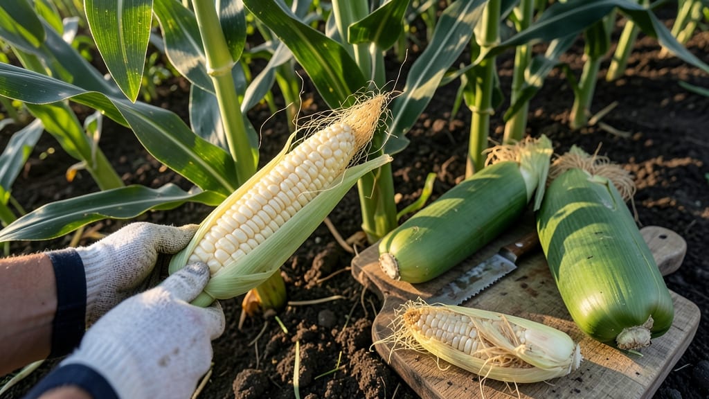 How to Know When Sweet Corn Is Ready: Silk Color & Kernel Size Test