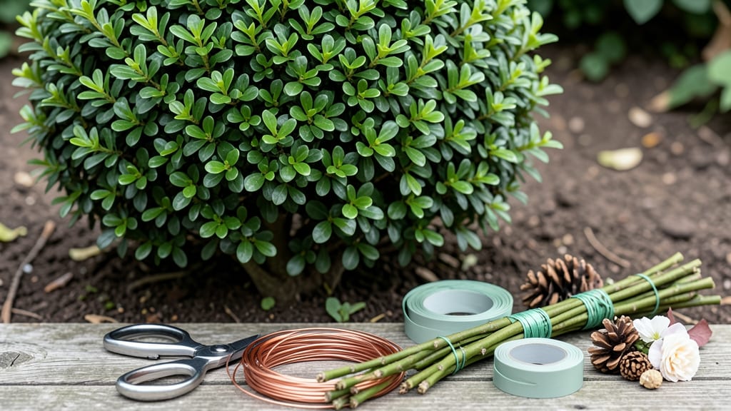 How to Make a Boxwood Wreath: Lush Green Curves With Wire Frame Support
