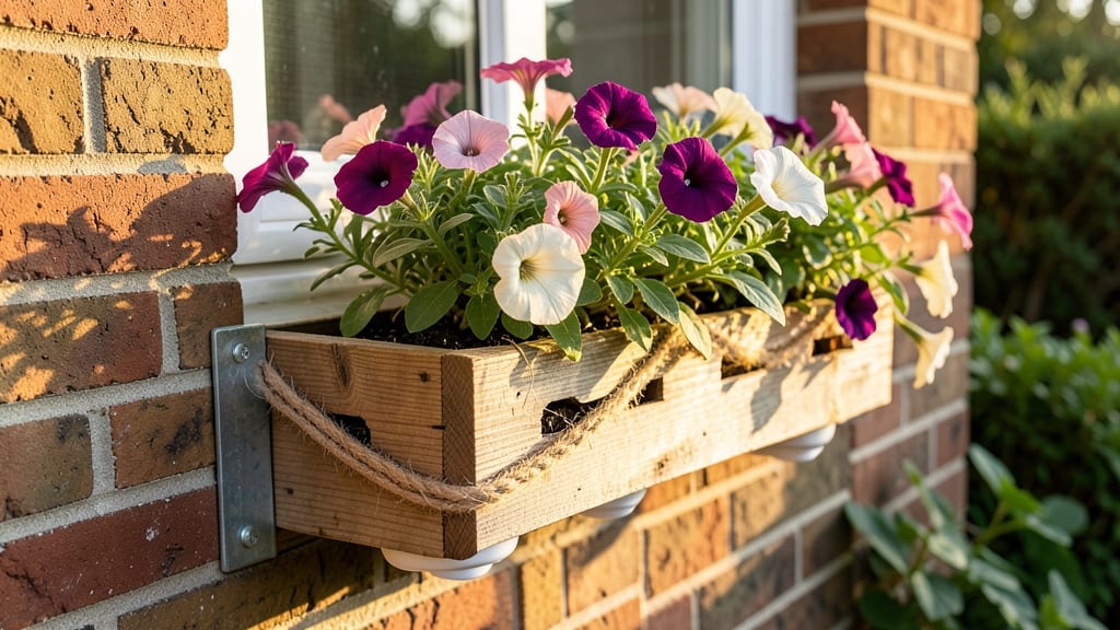 How to Hang Window Boxes on Brick Without Drilling: No-Tool Suspension System for Heavy Planters