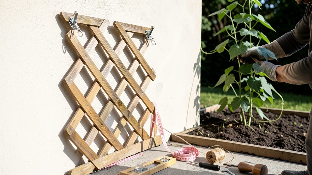 How to Attach Trellis to Wall Without Drilling: No-Damage Clip System for Heavy Plants