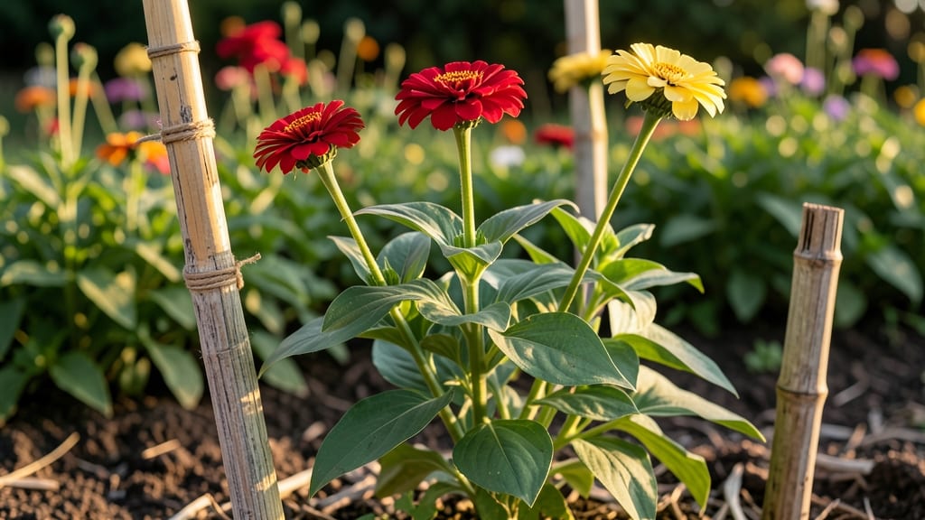 How to Keep Zinnias from Falling Over: Sturdier Stems With Simple Supports