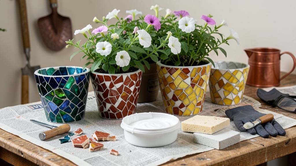 How to Make Mosaic Plant Pots: Colorful Upcycling With Broken Ceramics