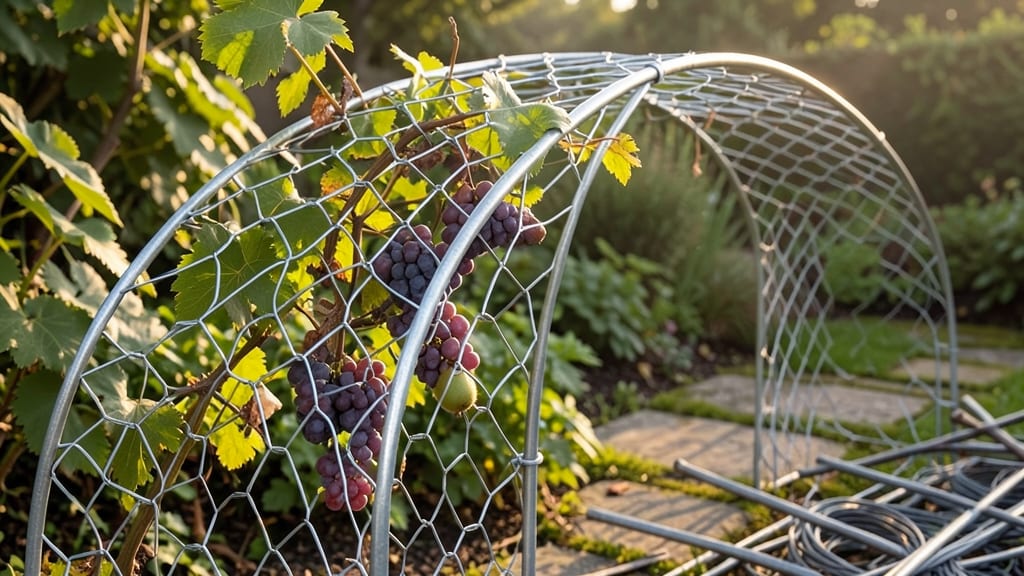 Wire Mesh Trellis for Heavy Vines