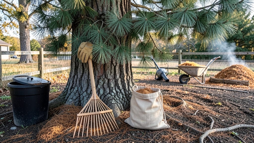 How to Clean up Pine Needles: Hot Water Pouring Trick for Fast Removal