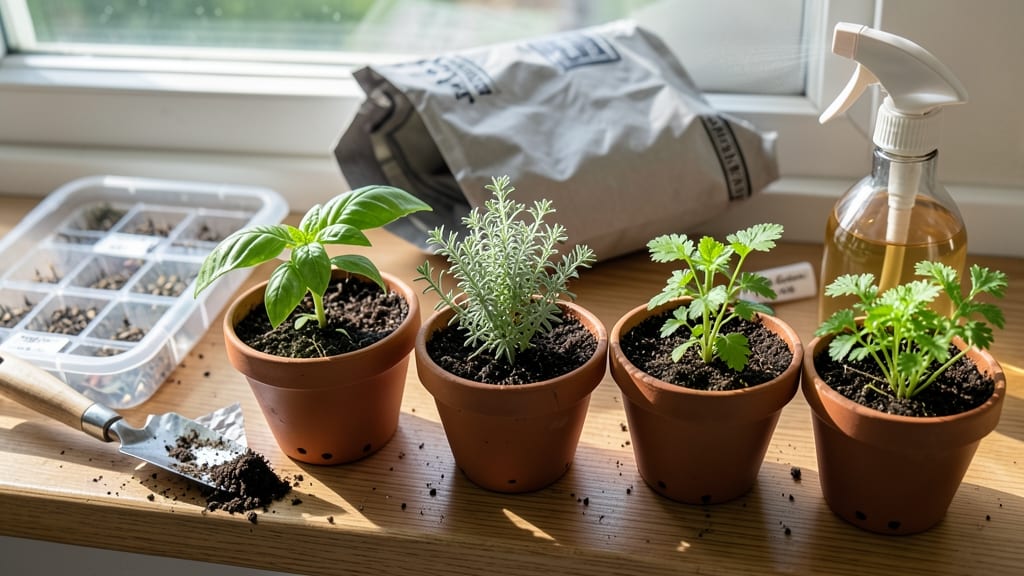 Growing Herbs From Seeds in Pots: Thriving Kitchen Garden in Sunlight and Soil
