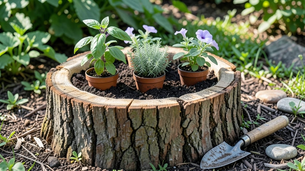 How to Make a Stump Planter: Upcycled Garden Space With Zero Waste