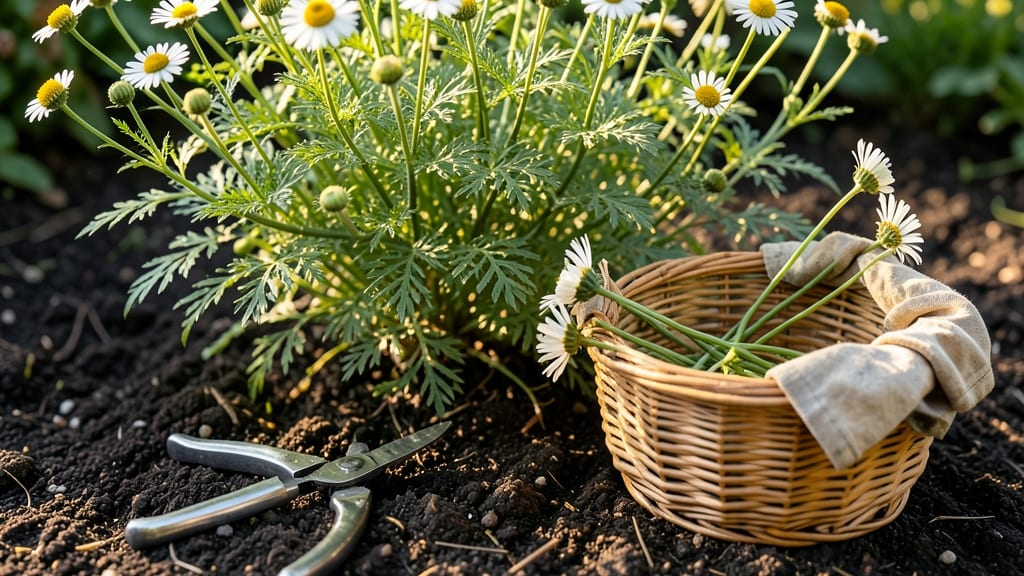 How to Harvest Chamomile Flowers: Morning Dew-Dried Petals for Tea Magic