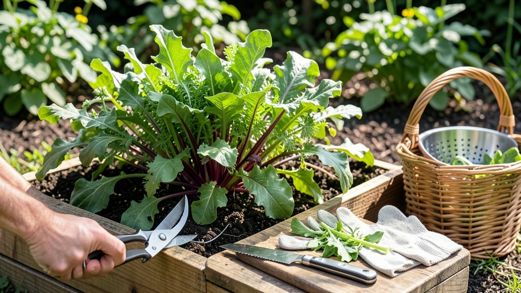 How to Harvest Mesclun Lettuce: Gentle Stem Twist for Perfect Leaves