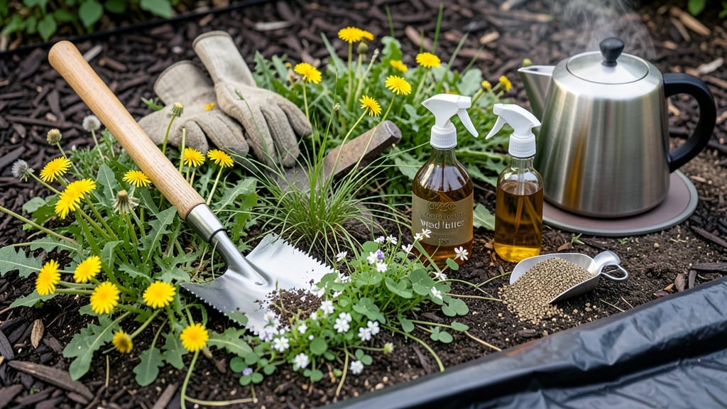 How to Get Rid of Weeds: Boiling Water Barrier That Smothers Roots Permanently