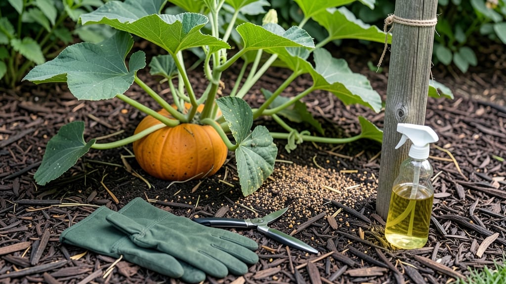 Pumpkin Plant Control: Precision Trimming for Bushy Vines and Bountiful Fruit