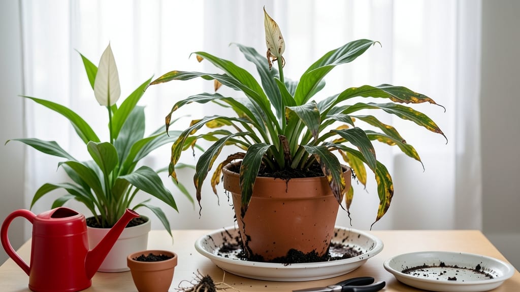 How to Fix Overwatered Peace Lily: Root Revival Without Sacrificing Leaves