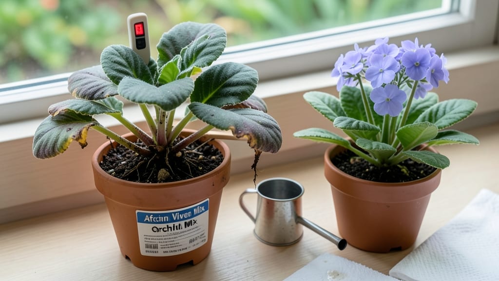 How to Fix Overwatered African Violets: Root Revival Without Losing Blooms